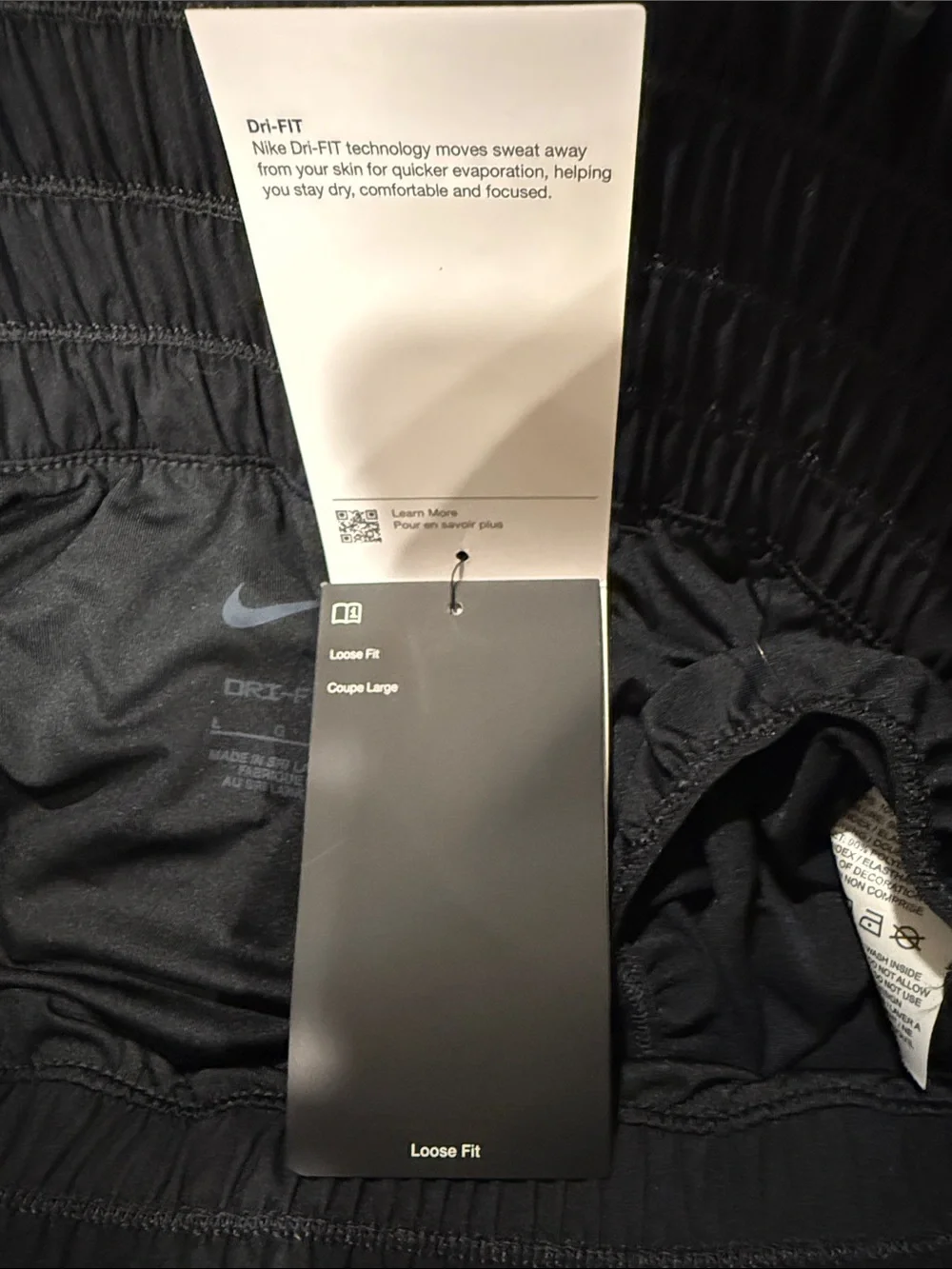 Nike Women's Black Athletic Shorts with Smocked Waistband
